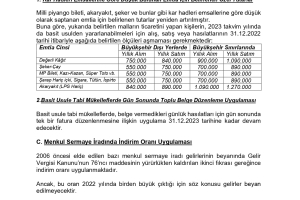 2023 Yılında Uygulanacak Gelir Vergisi Tarife Tutarları