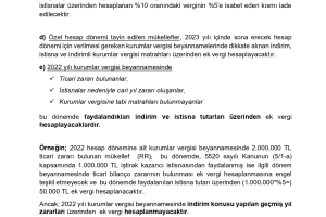 7440 SAYILI KANUN KAPSAMINDA EK VERGİ UYGULAMASINA İLİŞKİN ESASLAR HK.